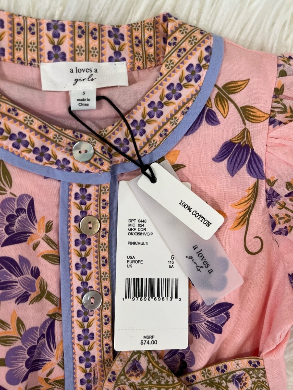 A Loves A "Bubble Sleeve dress in Pink" NWT - Picture 3 of 8